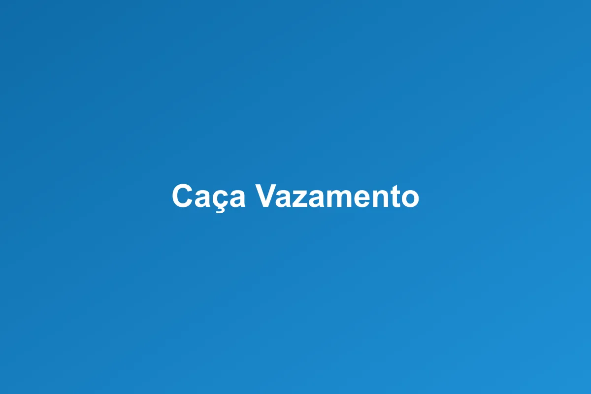 Caça vazamento em Foz do Iguaçu
