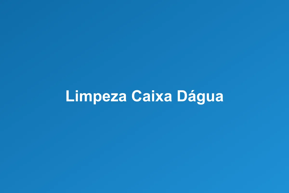 Limpeza de caixa d'água em Foz do Iguaçu